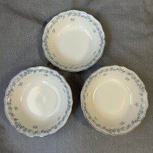 Lot of 3 Franconia Krautheim Delphine Porcelain Dessert Bowls Bavaria Germany